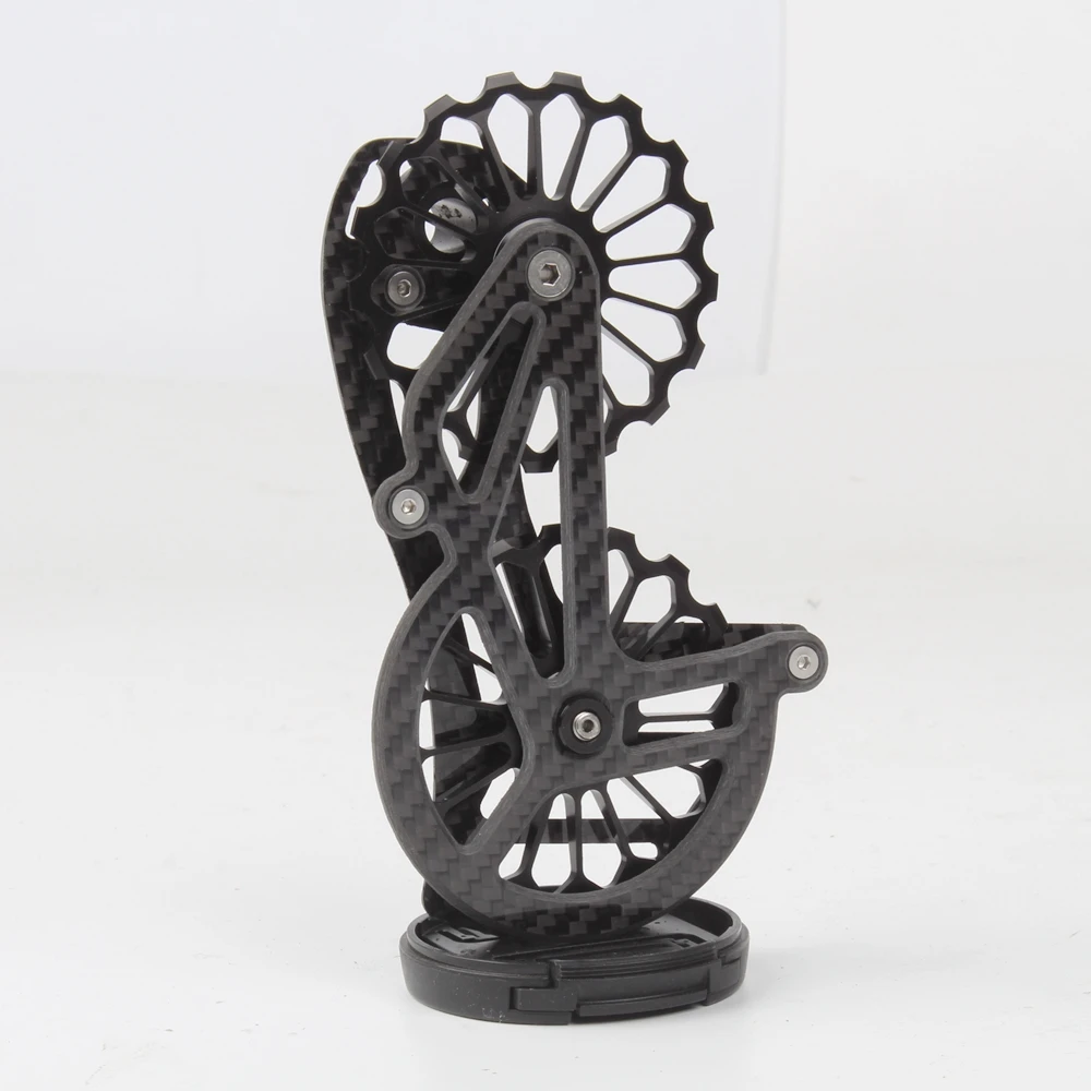 Racework Carbon Fiber Bike Rear Derailleur Pulleys Ceramic Bearings Jockey Wheel Set for Shimano RD6700 6800 6870 9000 9070
