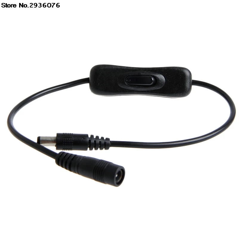 

OOTDTY DC In-Line Power Switch ON/OFF 2.1mm/5.5mm Cable Jack For Plug 12V