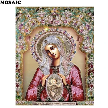 

Diamond Painting Religion Icon of Saint Pattern Cross Stitch Diamond Embroidery Rhinestone Handwork Home Decor gift