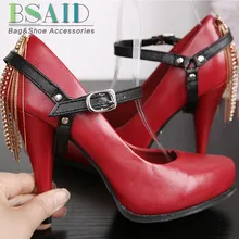 BSAID/обувь на высоком каблуке; декорированные шнурки; ремень из искусственной кожи; Пряжка; регулируемый ремешок для украшения; женские сандалии на плоской подошве; матовая кожа