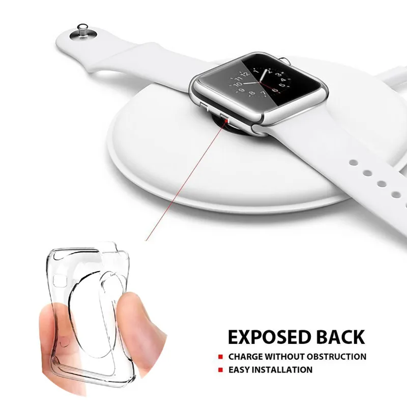 ASHEI Soft TPU Back Protector For Apple Watch Case 42mm 38mm All-around Ultra-thin Protective Cover for iWatch Series 3 2 1 ASHEI Soft TPU Back Protector For Apple Watch Case 42mm 38mm All-around Ultra-thin Protective Cover for iWatch Series 3 2 1