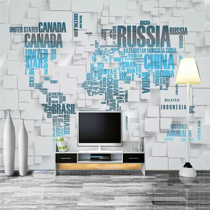 

Simple English letter map background wall professional production mural factory wholesale wallpaper mural poster photo wall