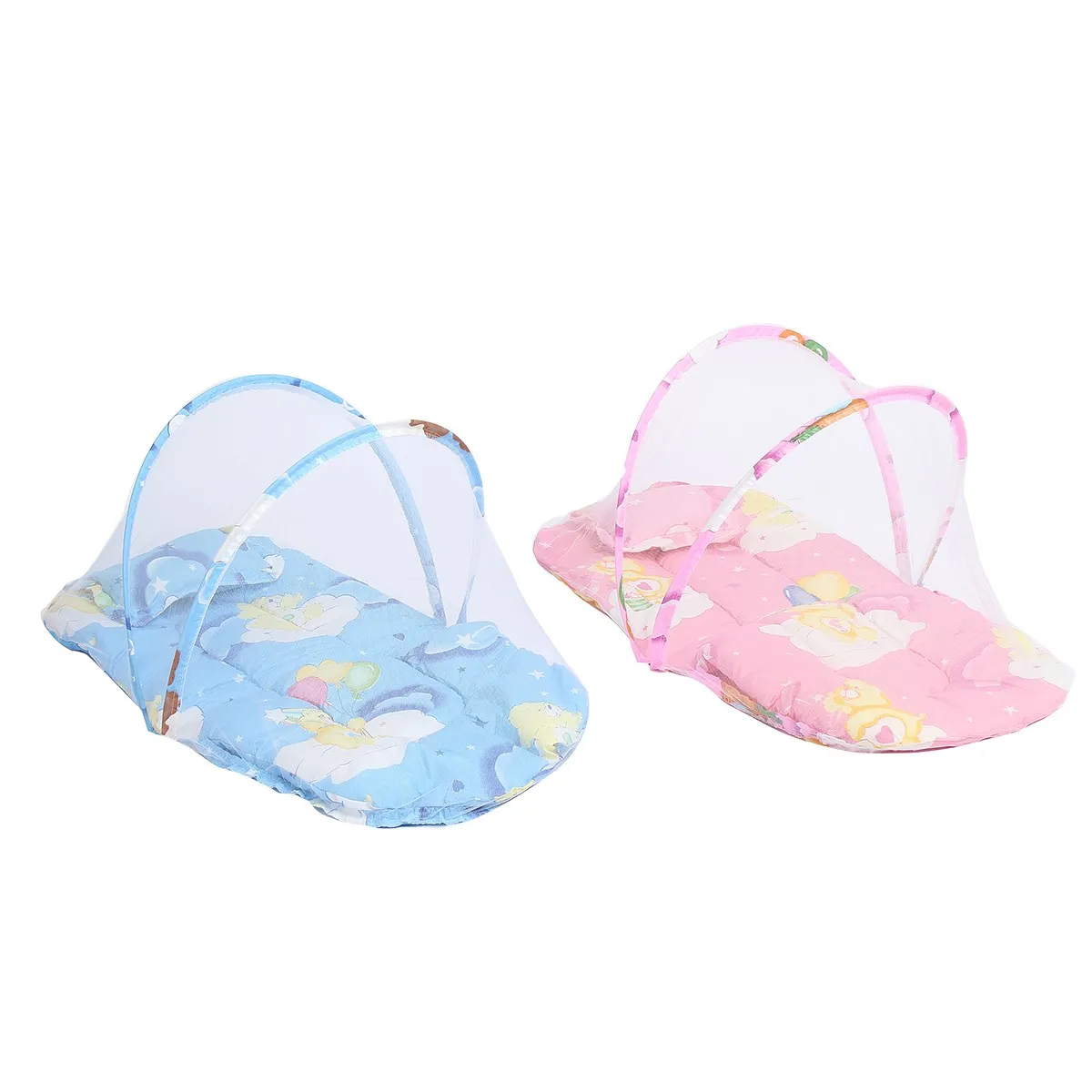 

Newborn Baby Crib With Mosquito Net Tent Mattress Cradle Bed Canopy Cushion + Pillow Baby Infant Sleep Canopy Ventilated