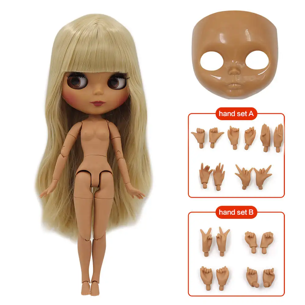 Ледяная фабрика Blyth кукла шарнир тело DIY обнаженные игрушки BJD модные куклы девушка подарок Специальное предложение на продажу с лицом оболочки ручной набор A& B - Цвет: Joint body