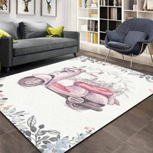 Else серый пол розовый мотоциклы серый цветочный 3d принт нескользящие микрофибры гостиной декоративные современные моющиеся области коврик