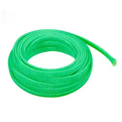 Uxcell 2,3 мм/6 мм/10 мм ПЭТ расширения плетеные трубки красный 16.4ft кабель шнур рукава 5 м красный зеленый для защиты кабелей