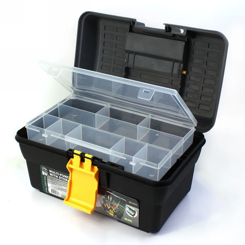 

290x175x175mm Multifunction Plastic Toolbox Home Hardware Hand Tools Repair Tool Box Car Auto Storage Box