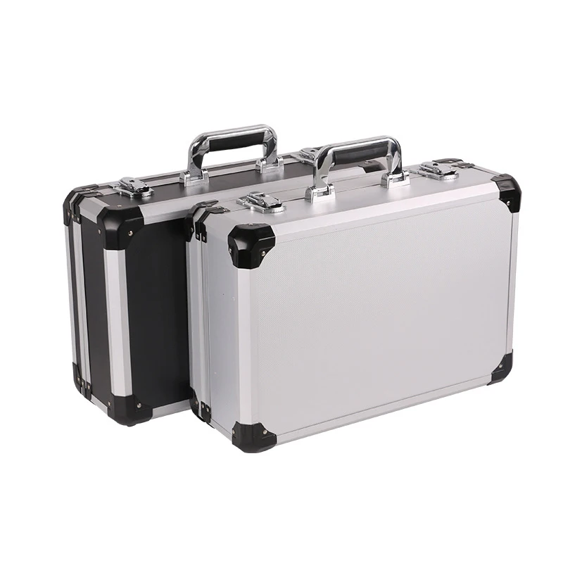 

Aluminum Alloy Storage Box Hardware Box Instrument Storage With 2 Combination Lock Hand Tool Box