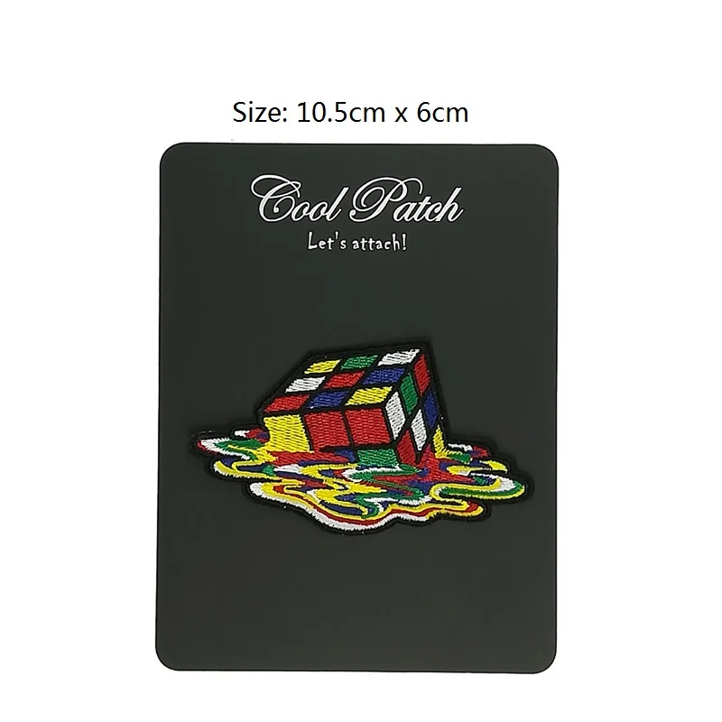

4.1" RUBIKS CUBE MELTING Movie TV Series Cosplay Costume Embroidered Emblem iron on patch badge applique