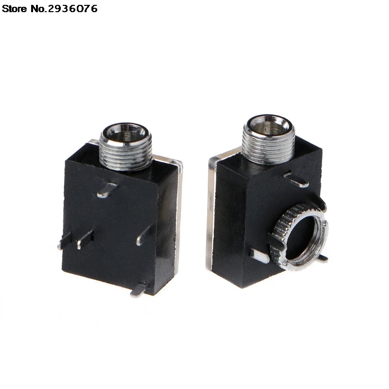 

5Pcs/set 5 Pin 3.5mm PCB Panel Mount Audio Jack Socket Connector For Headphone w/Nut