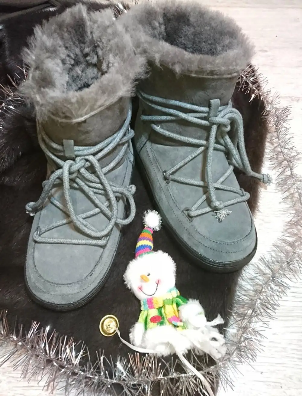 Winter Snow Boots for Girls Sparkle Shearling Snow Shoes for Toddler Warm-35//38
