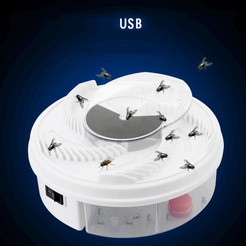 Electric Flies Catcher With USB Charger Rotated Home Use Fly Trap