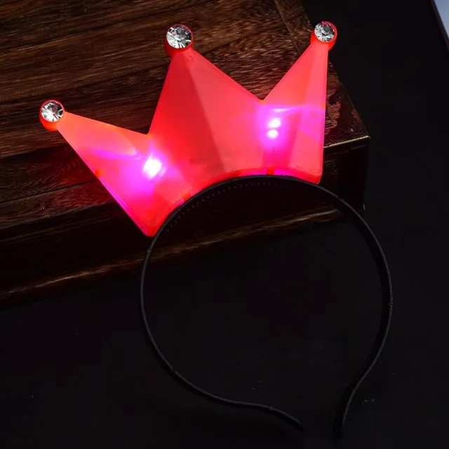 2018 New Colorful Princess Tiara Crown LED Flashing Headband Kids Adults Light Up hair Accessories Rave Glow Party Supplies