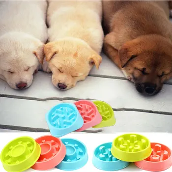 

Slow Feed Cat Plastic Bowl Maze Dog Cat Interactive Feeder Dish Water Bowl ABS Health Prevent Obesity Pharyngeal Food Anti-Choki