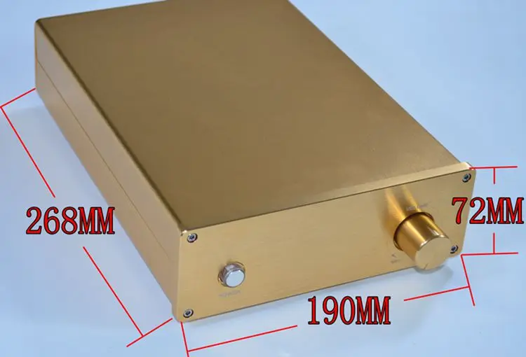 Алюминиевый корпус усилителя мощности M185 золотого DIY чехол коробка hi fi|Усилители