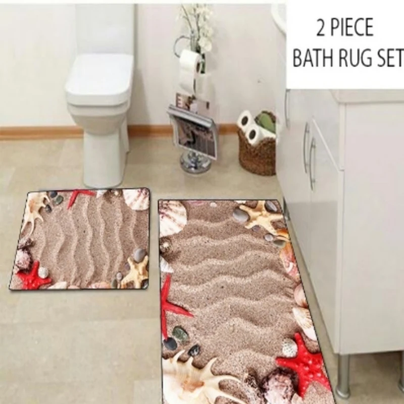 

2 шт., Нескользящие коврики для ванной с 3d-рисунком морской звезды