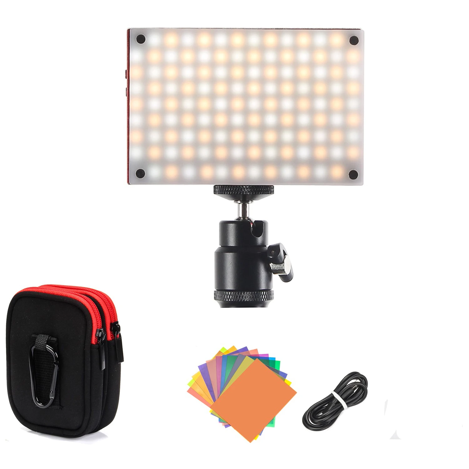 

SOKANI X21 Pro Bi-Color LED Video Light Pocket Sized 3200-6500K 122 Bulbs Build-in 3000mAh Battery for Video Vlogging Youtuber