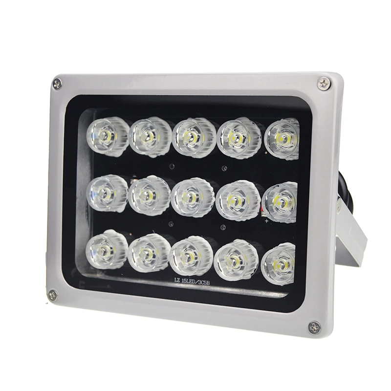 

15Pcs White CCTV Fill Illuminator Led Light DC 12V 850nm High Power Night Vision Lights for Surveillance Security System