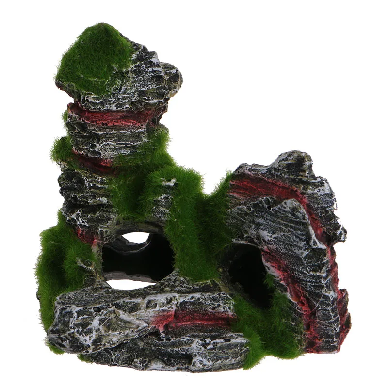 Aquarium Fish Tank Ornament Rockery Hiding Cave Tree Landscape