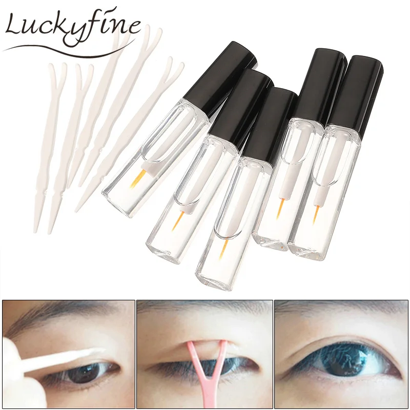 5pcs 6ML Double Eyelid Glue False Eyelash Glue Eye Lash Eyelashes Extension Adhesive Gel Eyes