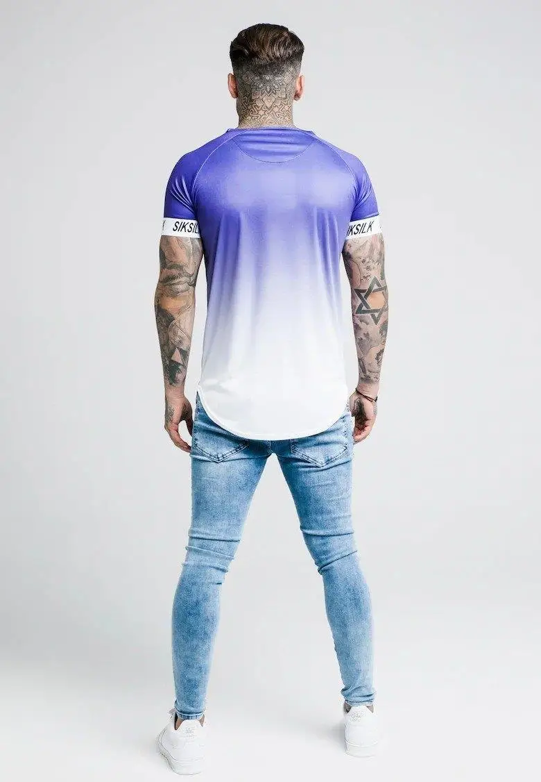 SikSilk синий Fade Tech Футболка мужская