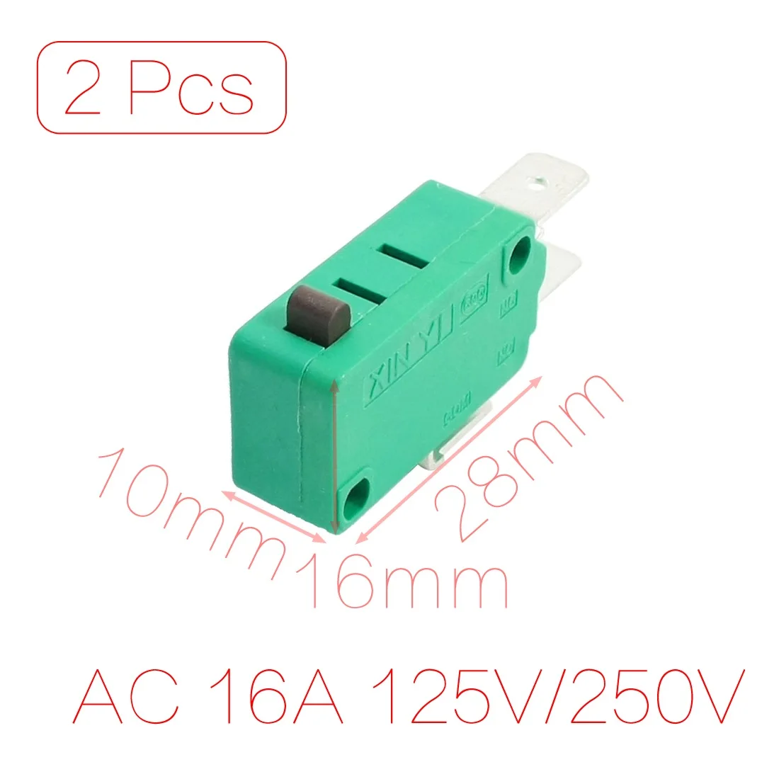 UXCELL 2Pcs Ac 16A 125V/250V Push Button Actuator Micro Limit Switch Kw3-0Z | Обустройство дома