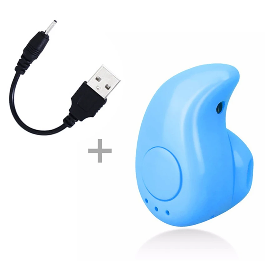Беспроводные наушники, Bluetooth наушники, спортивные наушники с микрофоном, мини невидимая Спортивная стерео Bluetooth гарнитура S530 для телефона xiaomi - Цвет: Blue