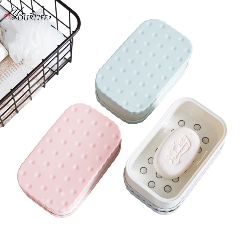 OYOURLIFE мультяшная двухслойная мыльница портативное мыло в мини ...