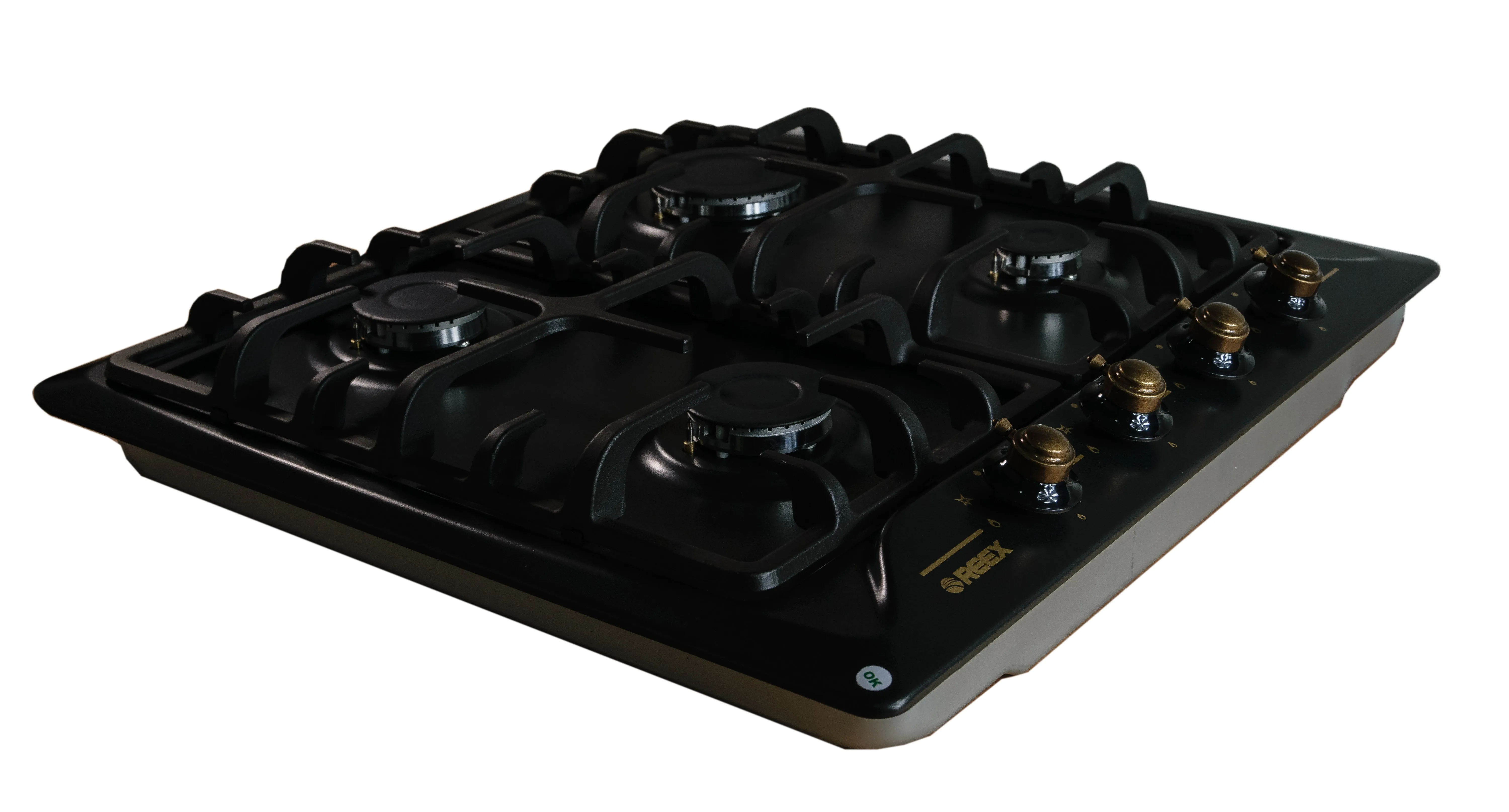 Built-in gas hob REEX PG-6400 RBk, retro design