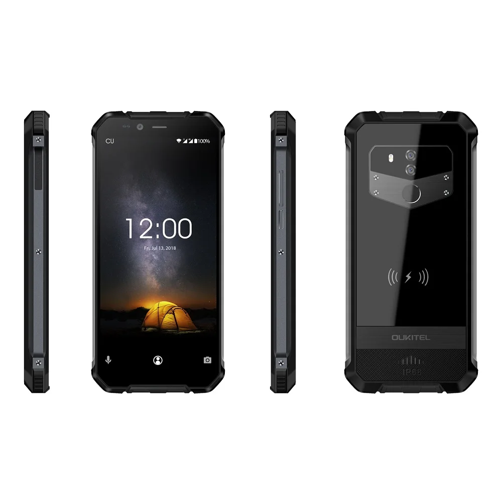 Смартфон OUKITEL WP1 Black 4+64ГБ, экран 5,5", камера 13+2Мп, емкость аккумулятора 5000А/ч, беспроводная зарядка