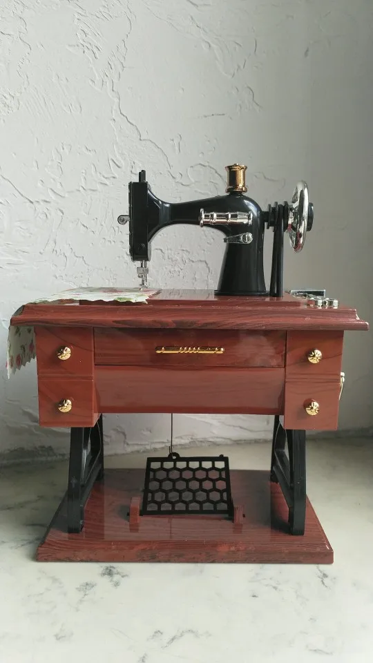 Home Decor Music Box Vintage Music Box Mini Sewing Machine ...