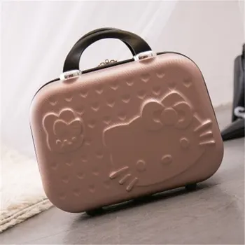 

HOT 13 inch Business bag Love cat girl trolley case ABS casual Travel luggage woman fashion Storage suitcase gift