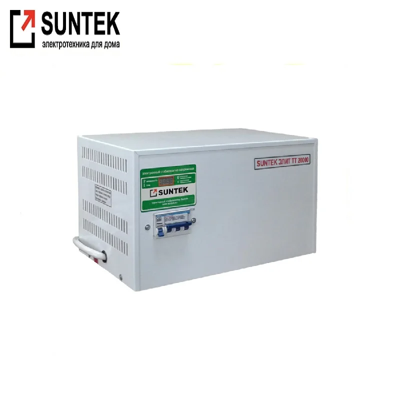 Voltage stabilizer thyristor SUNTEK Elite TT 20000 VA AC Stabilizer Power stab Stabilizer with thyristor amplifier voltage stabilizer thyristor suntek tt 10000 va ac stabilizer power stab stabilizer with thyristor amplifier constant voltage