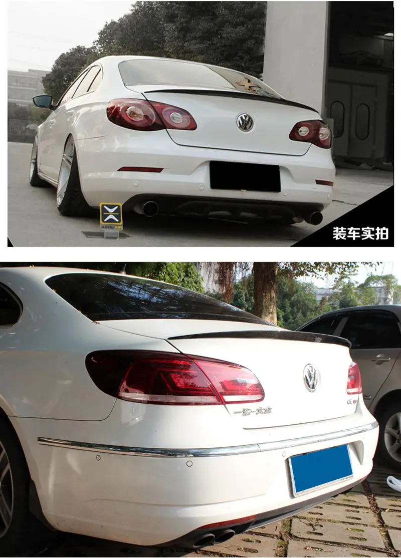 Углеродное волокно авто задний автомобильный спойлер крыло для Volkswagen VW CC 2008-2012