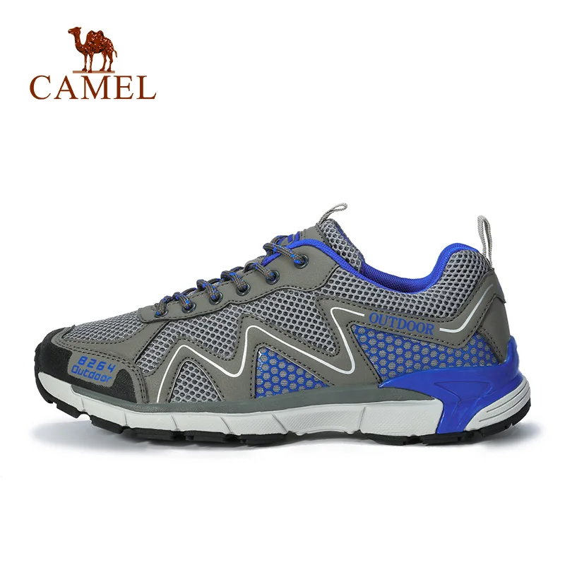 CAMEL/мужская и женская уличная спортивная обувь; летние дышащие кроссовки с мягкой амортизацией - Цвет: Deep Grey Male