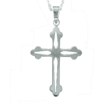 

Necklace Pendant home Cross Trebolada and drag ground Silver. Includes Chain de 45 cm and a Case for Gift