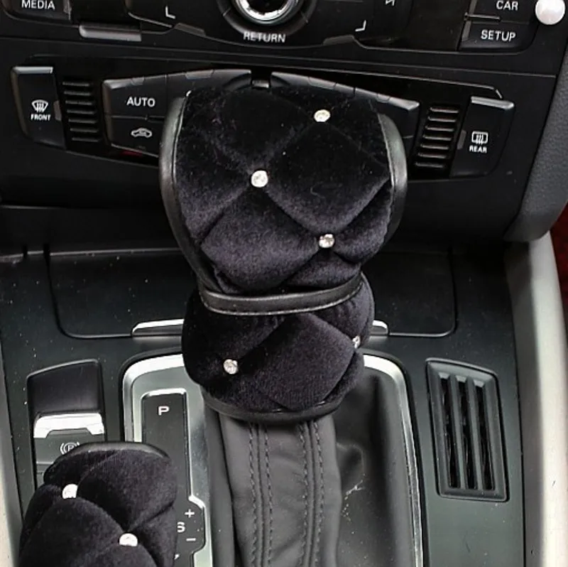 High-Quality-Plush-Car-Seat-Belt-Cover-Soft-Shoulder-Pad-Crystal-HandBrake-Gear-Shifter-Cover-Car-Styling-Interior-128