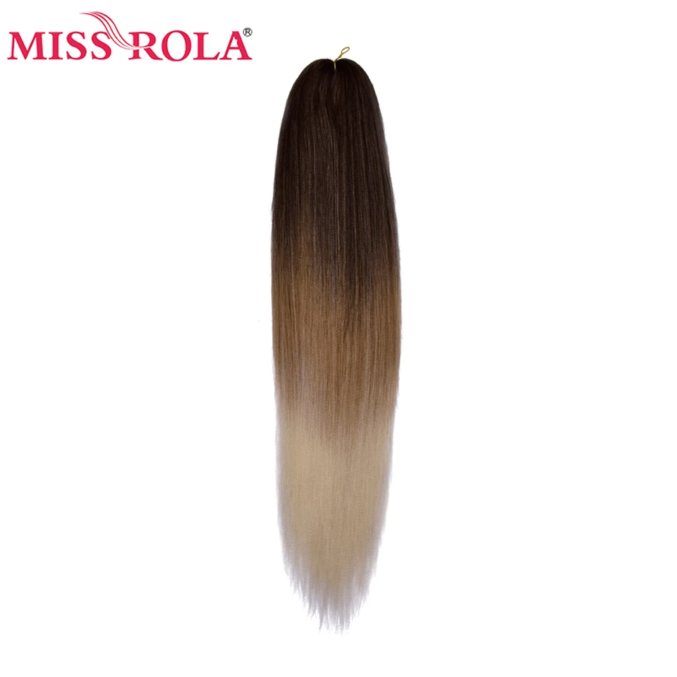 Miss Rola Yaki Straight Synthetic Hair Extension Pre Scretched Crochet Jumbo Braids Kanekalon Hair Braiding 24 Inches 100g