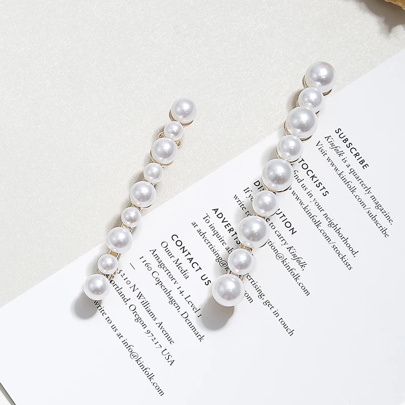 

European and American Popular Style Girls' Pearl Hairpin Elegant And Temperament Hair Clip Woman Hair Accessories