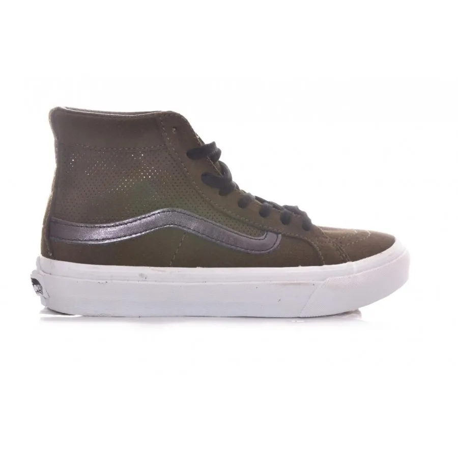 Vans Sk8-hi тонкий cutou V004kzjrg-Shoes ЖЕНЩИНА Текстильной Зеленый | Обувь