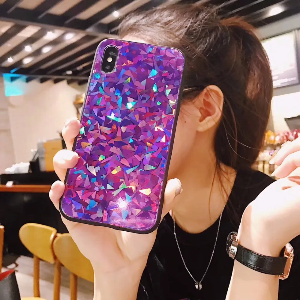 YUSEE модные 3D Стекло стильные красочные чехол для телефона iPhone 7 случаи задняя