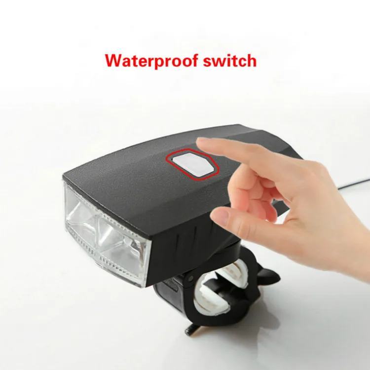 Smart Bicycle Light + Bike Bell USB Charging Bike Horn Light Headlight Waterproof Cycling Led Light Bicycle Accessories371824 (2)