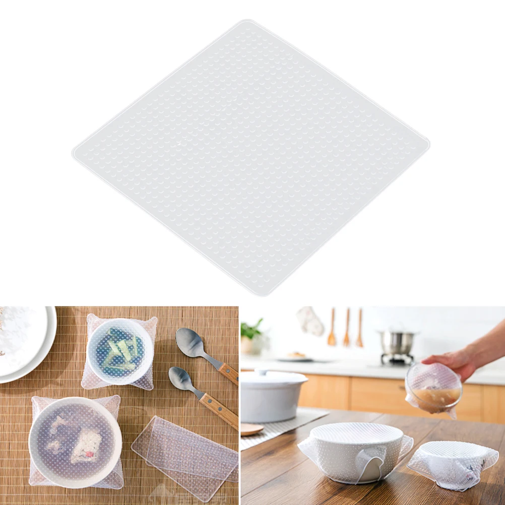 

Silicone Bowl Cover Lid Refrigerator Preservative Film Reusable Stretchable Food Container Seal Cover Kitchen Mat Tool