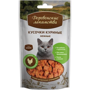 

Деревенские лакомства кусочки куриные нежные (45 г.)