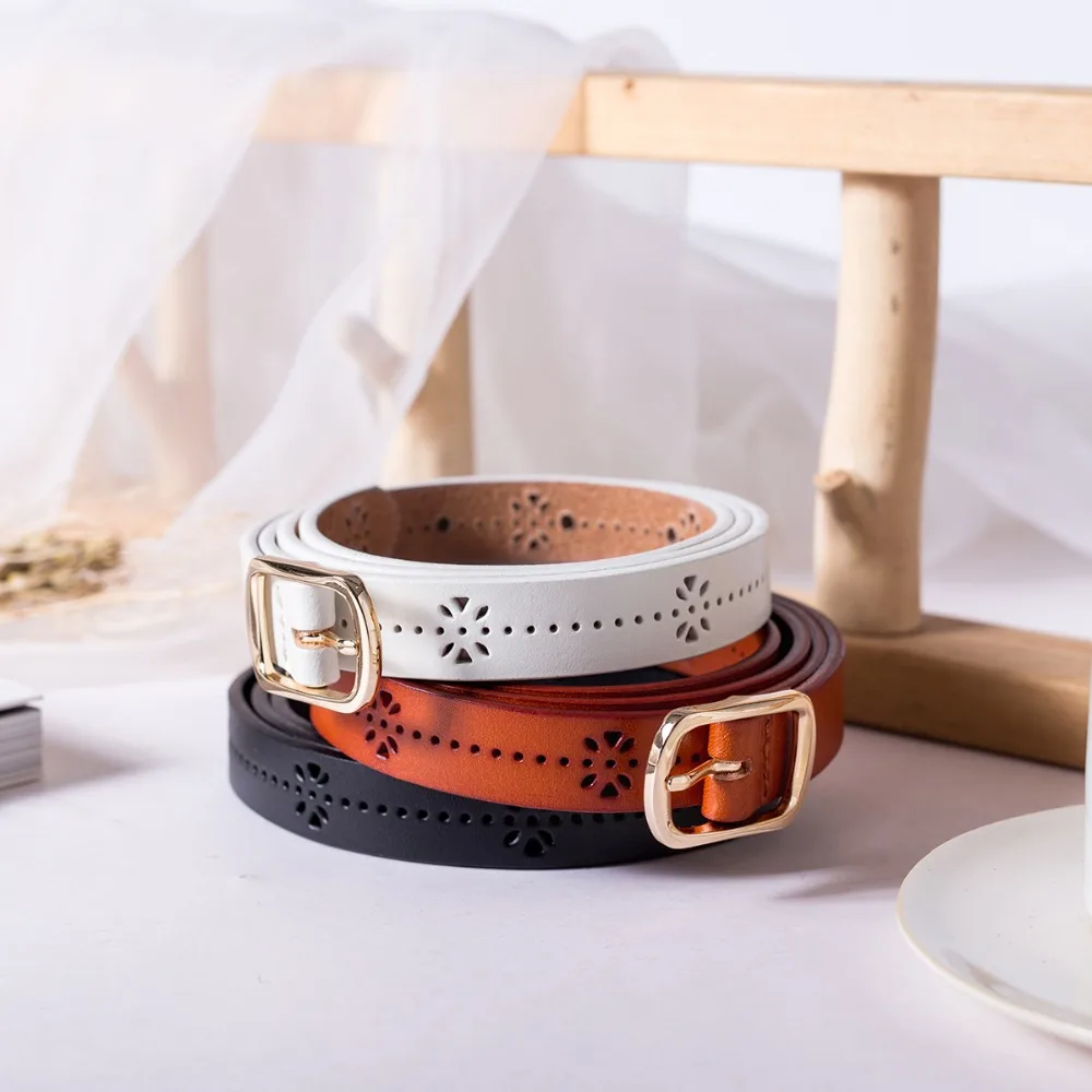 

INMAN Korean Style All Matched Simple Design Cowhide Leather Lady Student Girl Wasit Belt