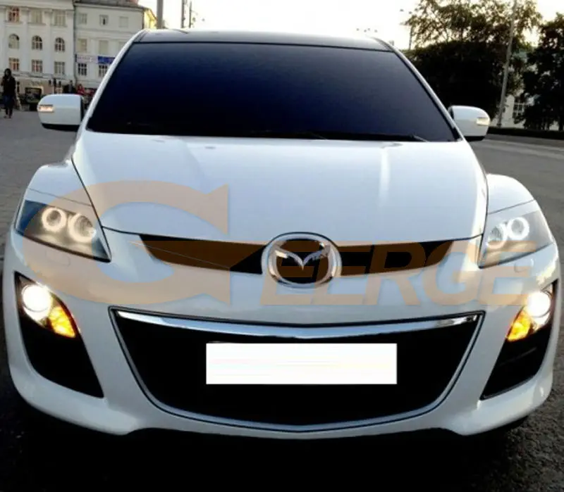 Для Mazda cx 7 CX-7 2006 2007 2008 2009 2010 2011 2012 отличное ультра-яркая подсветка с холодным катодом(CCFL) Ангельские глазки комплект Halo Кольцо