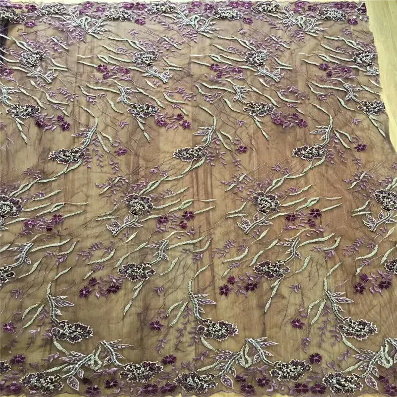 

2018 Latest French Nigerian Laces Fabrics High Quality Tulle African Laces Fabric Wedding African French Tulle Lace HJ873-2