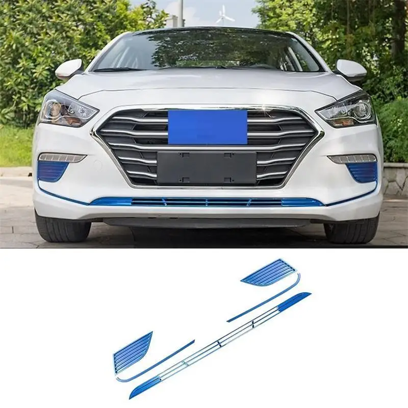 

Front Bumper exterior Excent automovil decorative parts trim car styling protecter bright sequins 17 FOR Hyundai Mistra