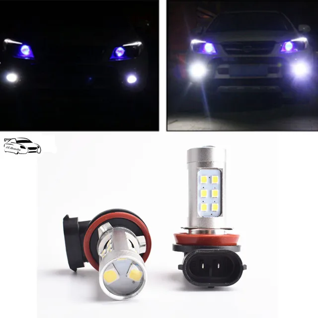 2x White H11 H8 LED Car Fog Lights Auto DRL Lamp For Mercedes Benz W211