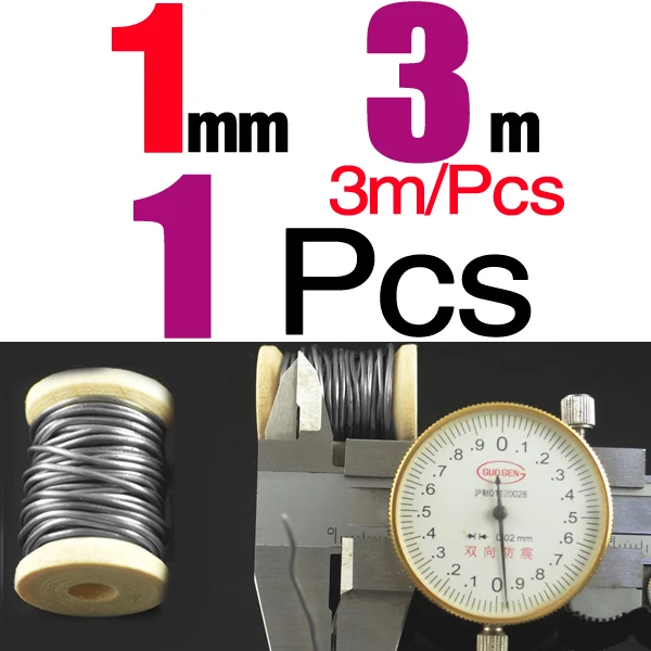 MNFT диаметр 0,5 мм и 1 мм мягкая свинцовая проволока для завязывания мушек Nymph быстро погружающийся материал - Цвет: 1PCS 1MM 3M